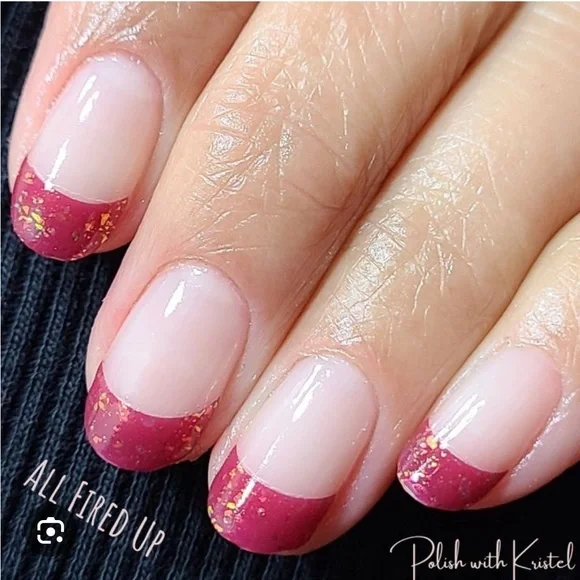 *Retired* Color Street: All Fired Up Red Orange Gold Glitter Fall Christmas - Picture 12 of 16